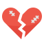 Broken heart icon 64x64