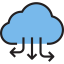 Cloud computing biểu tượng 64x64