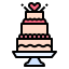 Wedding cake icon 64x64