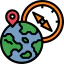 Earth globe icon 64x64