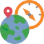Earth globe icon 64x64