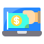 Online money icon 64x64
