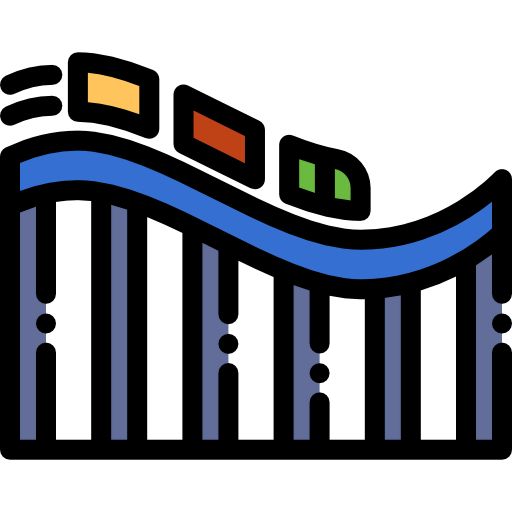 Roller coaster icon