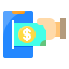 Online money icon 64x64