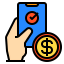 Online money icon 64x64