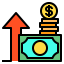 Money growth icon 64x64