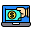 Online money icon 64x64