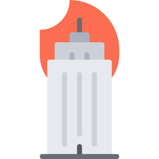 Burning building icon