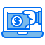 Online money icon 64x64