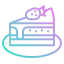Strawberry cake icon 64x64
