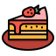 Strawberry cake icon 64x64