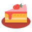 Strawberry cake icon 64x64