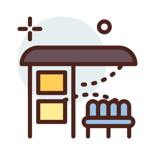 Bus stop icon