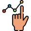 Line chart icon 64x64