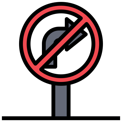 No turn right 图标