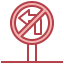 No turn left icon 64x64