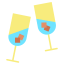 Champagne glasses icon 64x64