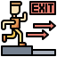 Emergency exit icon 64x64