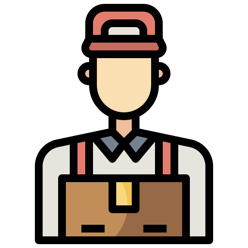 Delivery man icon