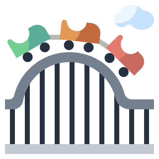 Roller coaster icon