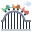 Roller coaster Roller coaster icon 64x64