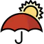 Sun umbrella icon 64x64