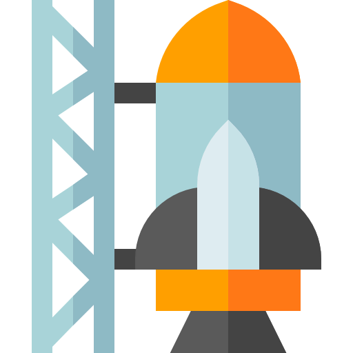Rocket ship launch icon
