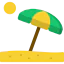 Beach umbrella icon 64x64