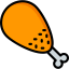 Chicken leg icon 64x64