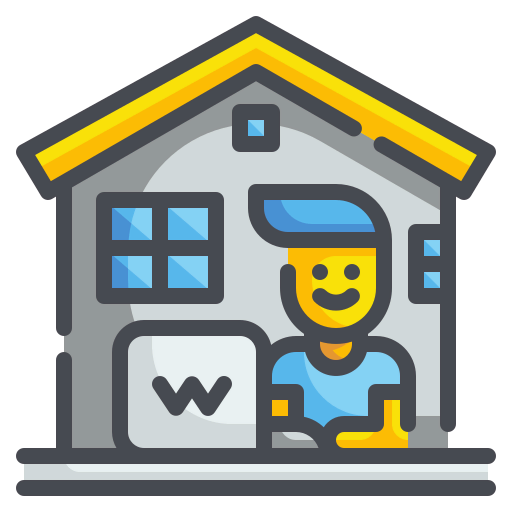 Working at home icon