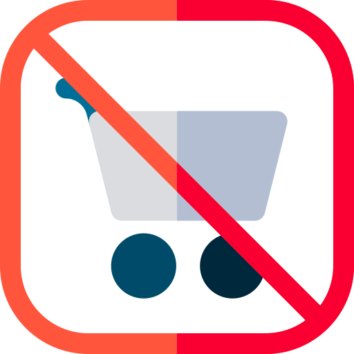 No shopping cart іконка