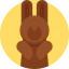 Chocolate bunny icon 64x64