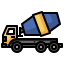 Concrete mixer icon 64x64