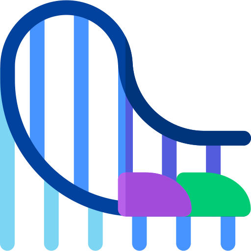 Roller coaster icon