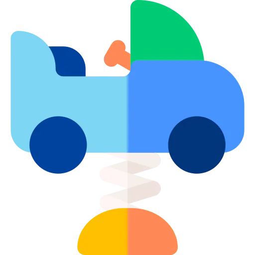 Spring swing car icon