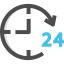 24 hours support ícone 64x64