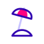 Beach umbrella icon 64x64