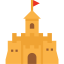 Sand castle icon 64x64