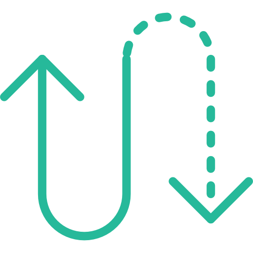 Curve arrow icon