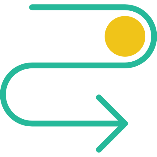 Curve arrow icon