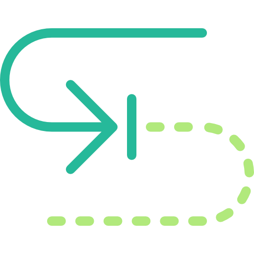 Curve arrow biểu tượng