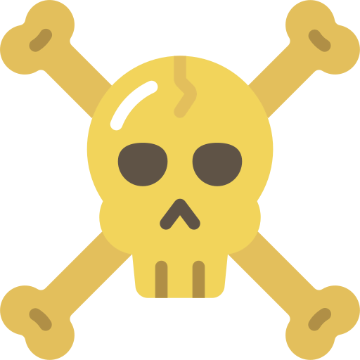 Skull and bones icon