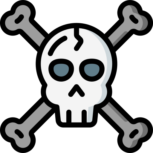 Skull and bones icon