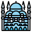 Blue mosque icon 64x64