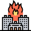 Burning house icône 64x64