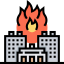 Burning house icon 64x64