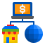 Online shopping icon 64x64