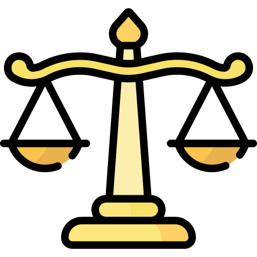 Justice scale icon