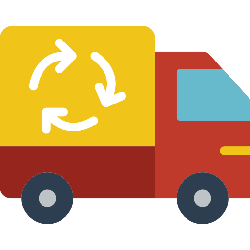 Перерабатывающий грузовик иконка