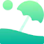 Sun umbrella icon 64x64